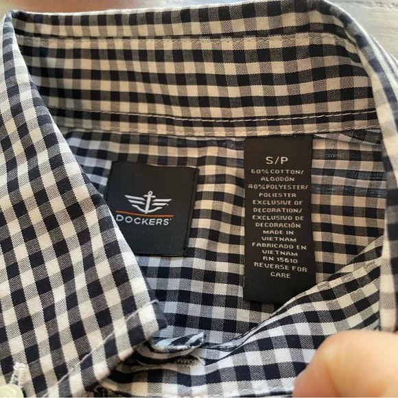 Dockers- 2 for 1: Men's Plaid Cotton Button-Down Shirts NWT Size: Small - Picture 4 of 6
